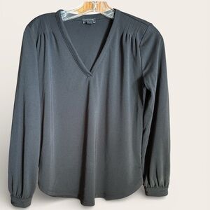 Ann Taylor Black V-Neck Blouse